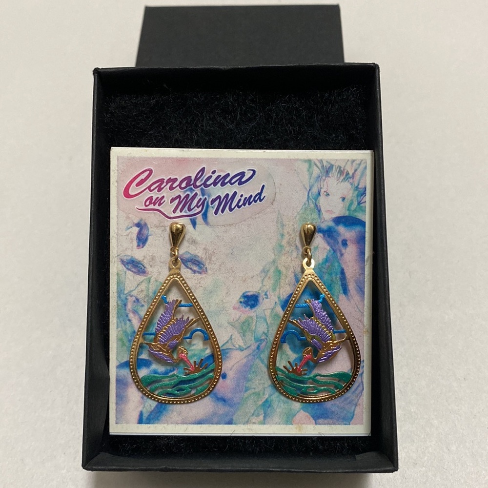 NEW Lightshine Sea Gems Pelican Earrings